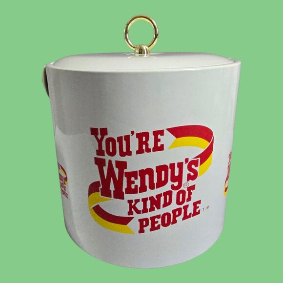1980s Wendy's Fast Food Restaurant Ice Bucket "You're Wendy's Kind of People" - Picture 2 of 9